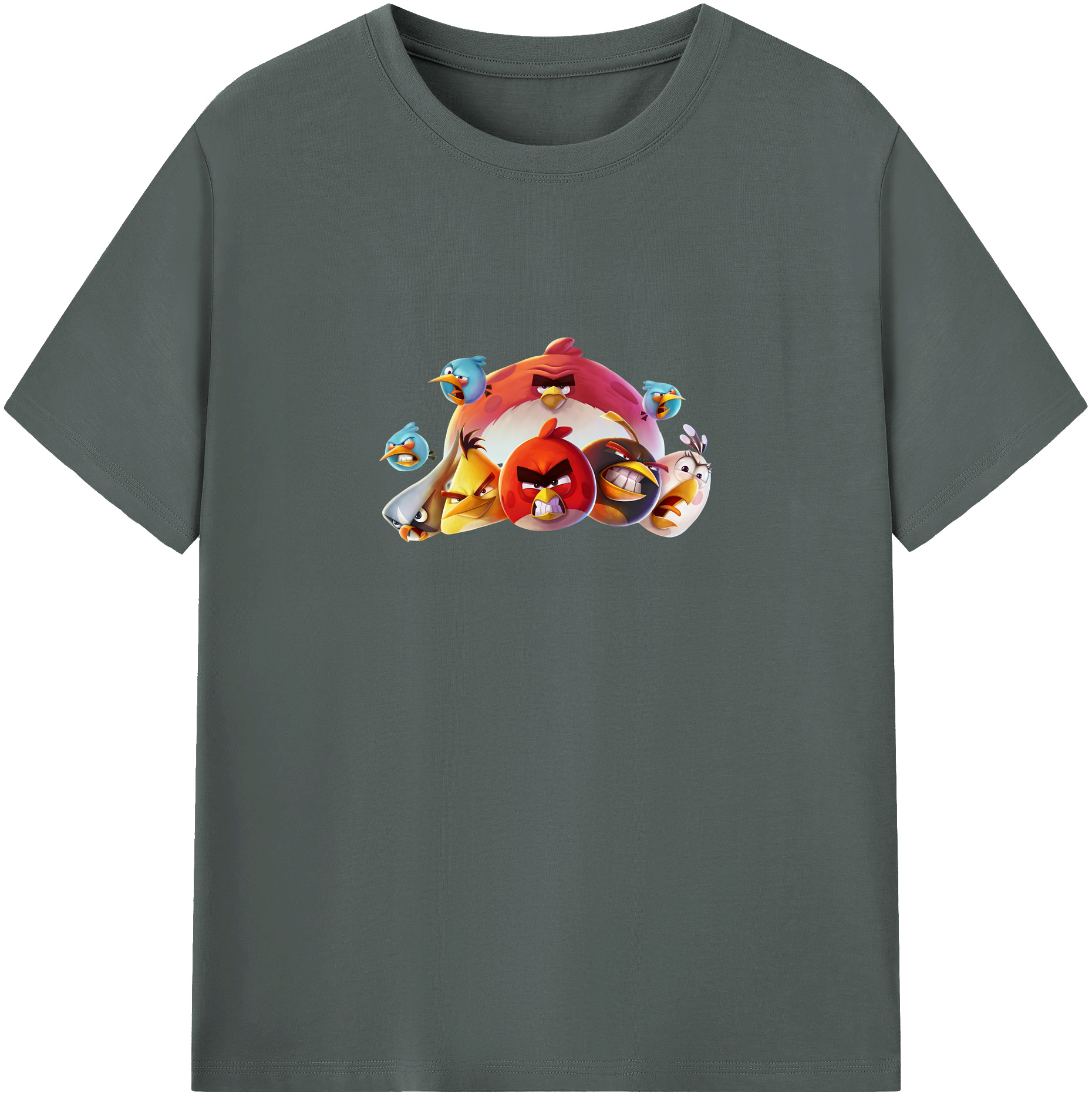 （画像用） Angry Birds アングリーバード 綿100％ メンズ半袖Tシャツ｜肌触りやわらか＆通気性